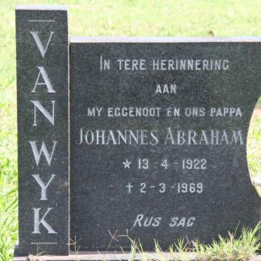 WYK Johannes Abraham, van 1922-1969
