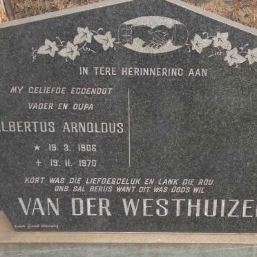 WESTHUIZEN Albertus Arnoldus, van der 1906-1970