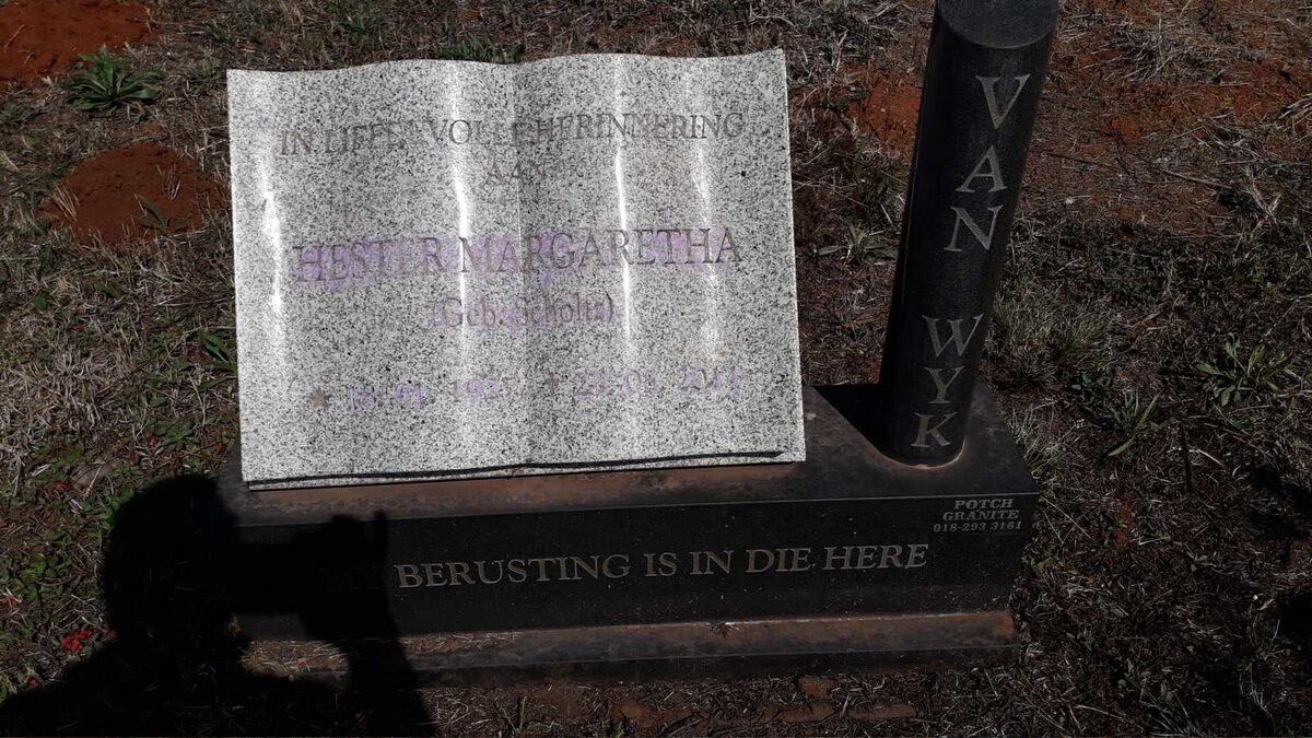WYK Hester Margaretha, van nee SCHOLTZ 1925-2011