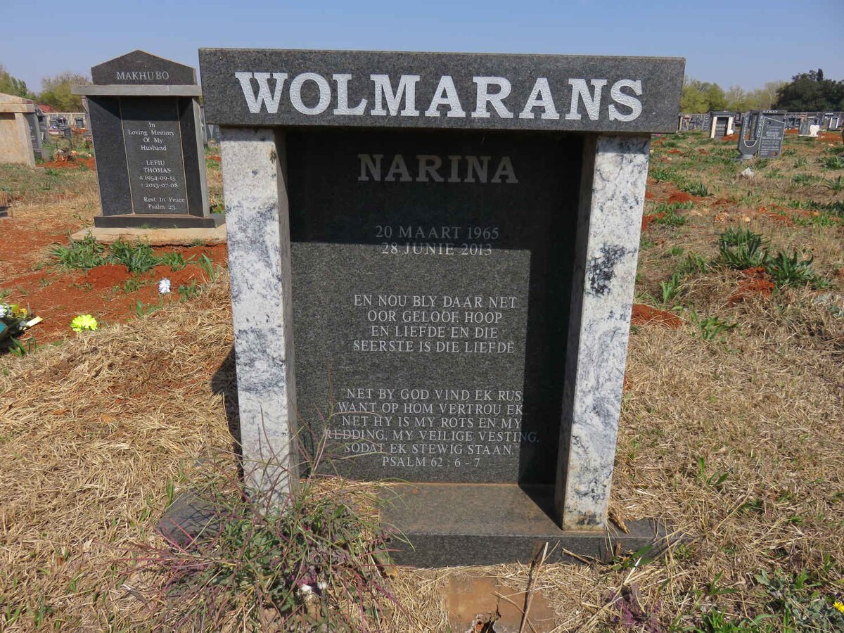 WOLMARANS Narina 1965-2013