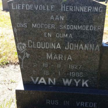 WYK Gloudina Johanna Maria, van 1927-1986