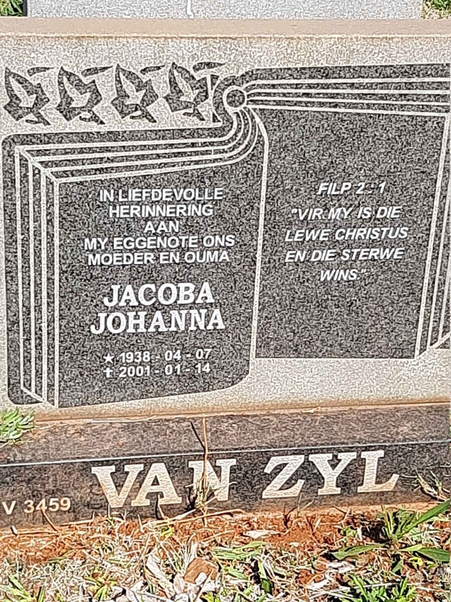 ZYL Jacoba Johanna, van 1938-2001