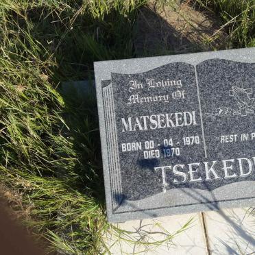 TSEKEDI Matsekedi 1970-1970