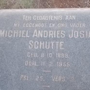 SCHUTTE Michiel Andries Josias 1889-1955