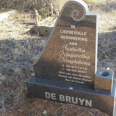 BRUYN Isabella Magaretha Magdalena, de 1918-2007