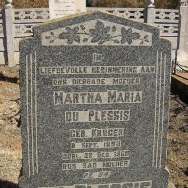 PLESSIS Martha Maria, du nee KRUGER 1893-1960