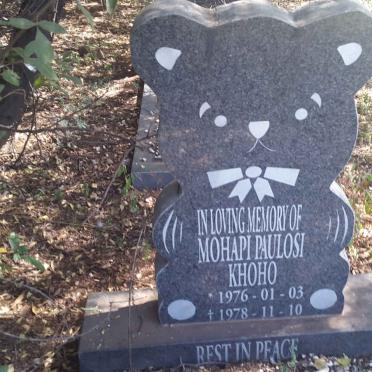 KHOHO Monapi Paulosi 1976-1978