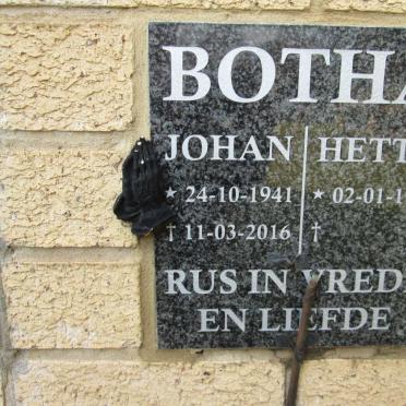 BOTHA Johan 1941-2016 &amp; Hetta 1945-