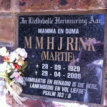 RINK M.M.H.J. 1929-2008