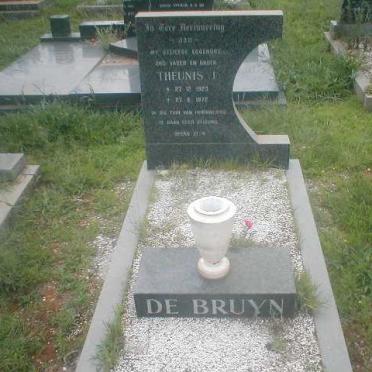 BRUYN Theunis J., de 1923-1972