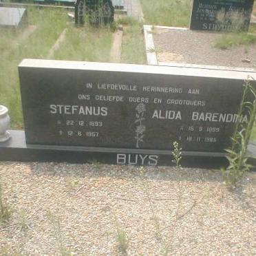 BUYS Stefanus 1893-1957 &amp; Alida Barendina 1899-1985