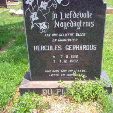 PLESSIS Hercules Gerhardus, du 1912-1992