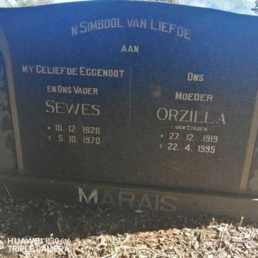 MARAIS Sewes 1920-1970 &amp; Orzilla VAN STADEN 1919-1995