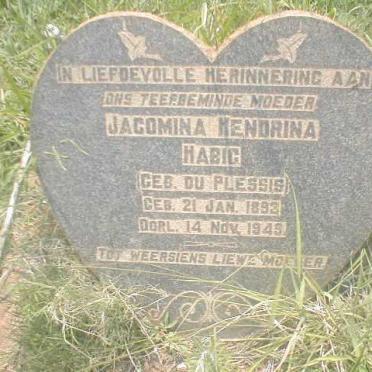 HABIG Jacomina Hendrina nee DU PLESSIS 1893-1949