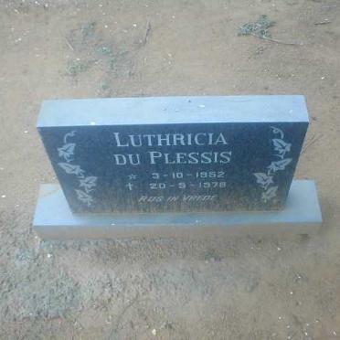 PLESSIS Luthricia, du 1952-1978