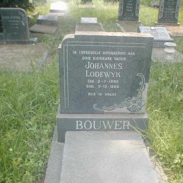 BOUWER Johannes Lodewyk 1882-1964