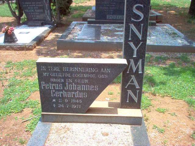 SNYMAN Petrus Johannes Gerhardus 1945-1971