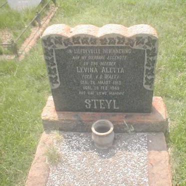 STEYL Lavina Aletta nee VAN DER WALT 1913-1948