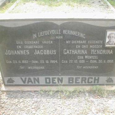 BERGH Johannes Jacobus, van den  1887-1964 &amp; Catharina Hendrina WENTZEL 1891-1958