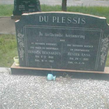 PLESSIS Hendrik Bernardus, du 1895-1967 &amp; Hester Anna 1895-1978