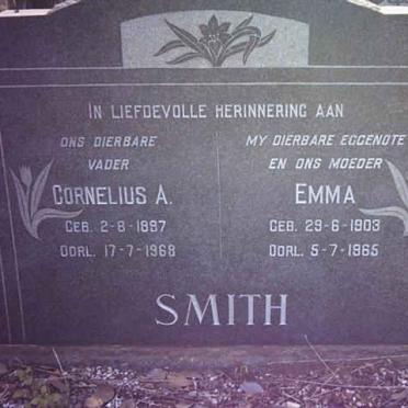 SMITH Cornelius A. 1897-1968 &amp; Emma 1903-1965