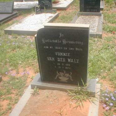 WALT Vonnie, van der 1918-1974