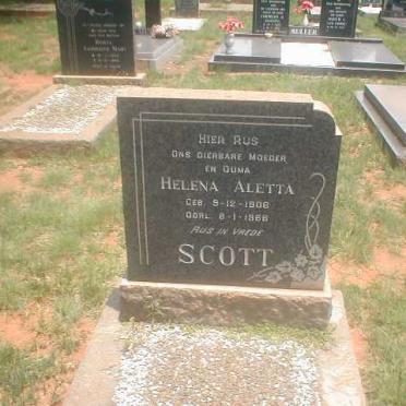 SCOTT Helena Aletta 1906-1966