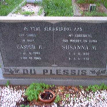 PLESSIS Casper H., du 1895-1985 &amp; Susanna M. 1892-1973