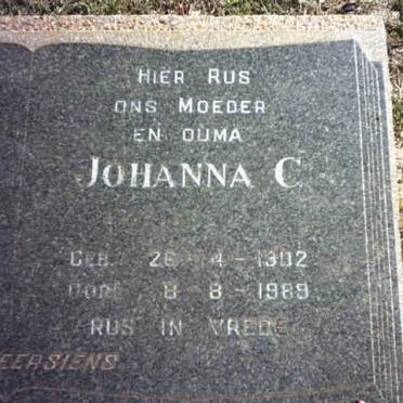 PRETORIUS Johanna C. 1902-1989