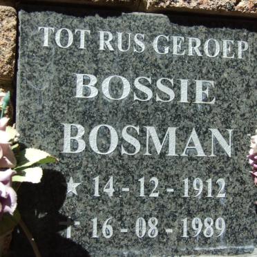 BOSMAN Bossie 1912-1989