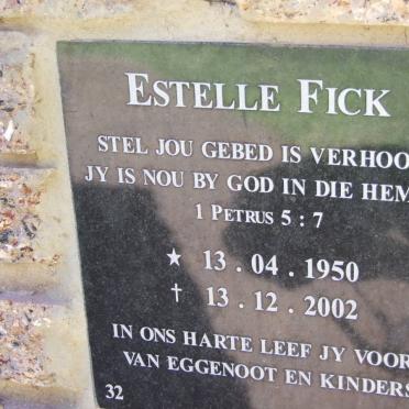 FICK Estelle 1950-2002