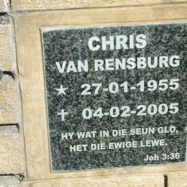 RENSBURG Chris, van 1955-2005