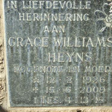 HEYNS Grace Williams 1926-2009