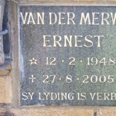 MERWE Ernest, van der 1948-2005