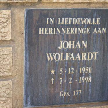 WOLFAARDT Johan 1950-1998