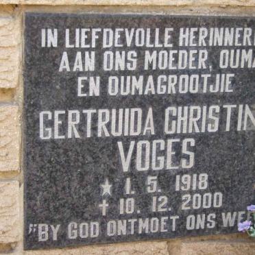 VOGES Gertruida Christina 1918-2000