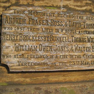 4. Those Who Died at Central Colliery Fire Vereeniging 25th May 1905