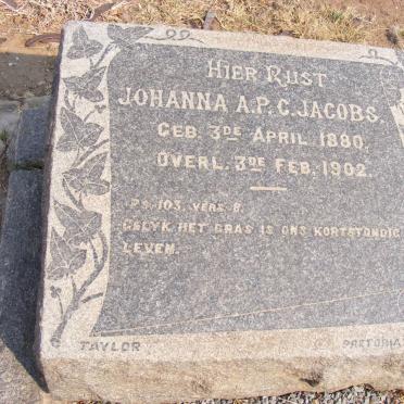 JACOBS Johanna A.P.C. 1880-1902