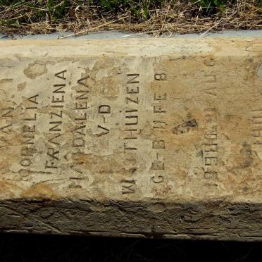 WESTHUIZEN Cornelia Franziena Magdalena, v.d. -1901