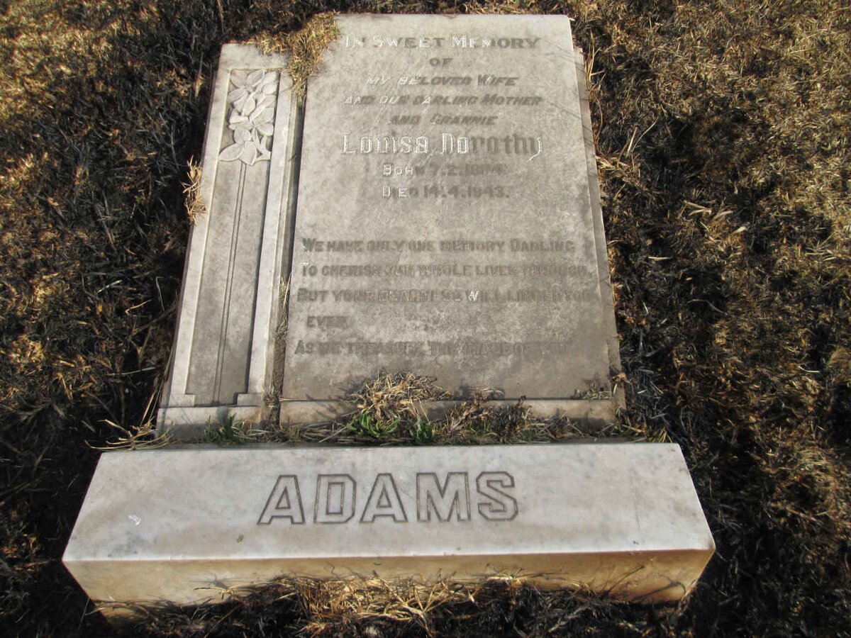 ADAMS Louisa Dorothy 18?4-1943