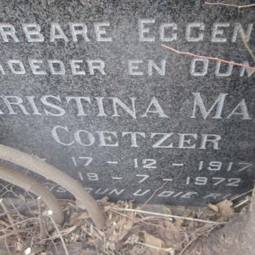 COETZER Christina Maria 1917-1972