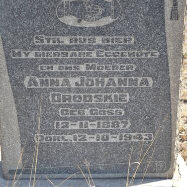 DRODSKIE Anna Johanna nee GOSS 1887-1943