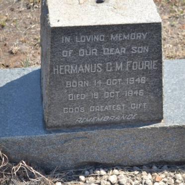FOURIE Hermanus C.M. 1946-1946