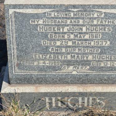 HUGHES Hubert John 1881-1937 &amp; Elizabeth Mary 1889-1958