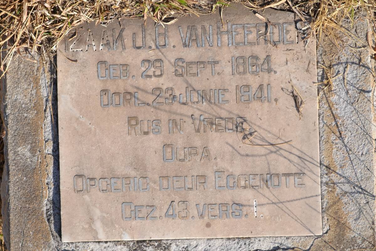 HEERDEN Izaak J.B., van 1864-1941