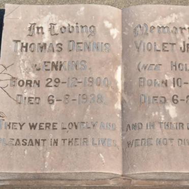 JENKINS Thomas Dennis 1900-1938 &amp; Violet HODGSON 1906-1938