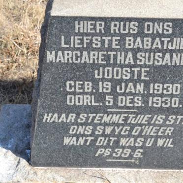 JOOSTE Margaretha Susanna 1930-1930