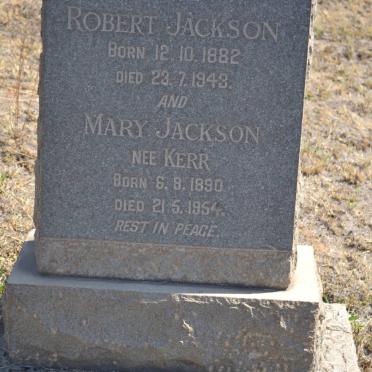 JACKSON Robert 1882-1943 &amp; Mary KERR 1890-1954
