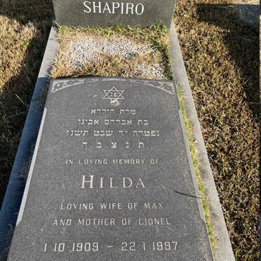 SHAPIRO Hilda 1909-1997