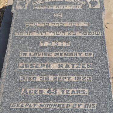 KATZEN Joseph -1923
